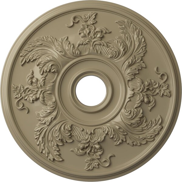 Ekena Millwork Acanthus Twist Medallion (Canopies up to 8 3/8"), 23 5/8"OD x 4 5/8"ID x 1 7/8"P, Gobi Desert CM23ACGDF - main